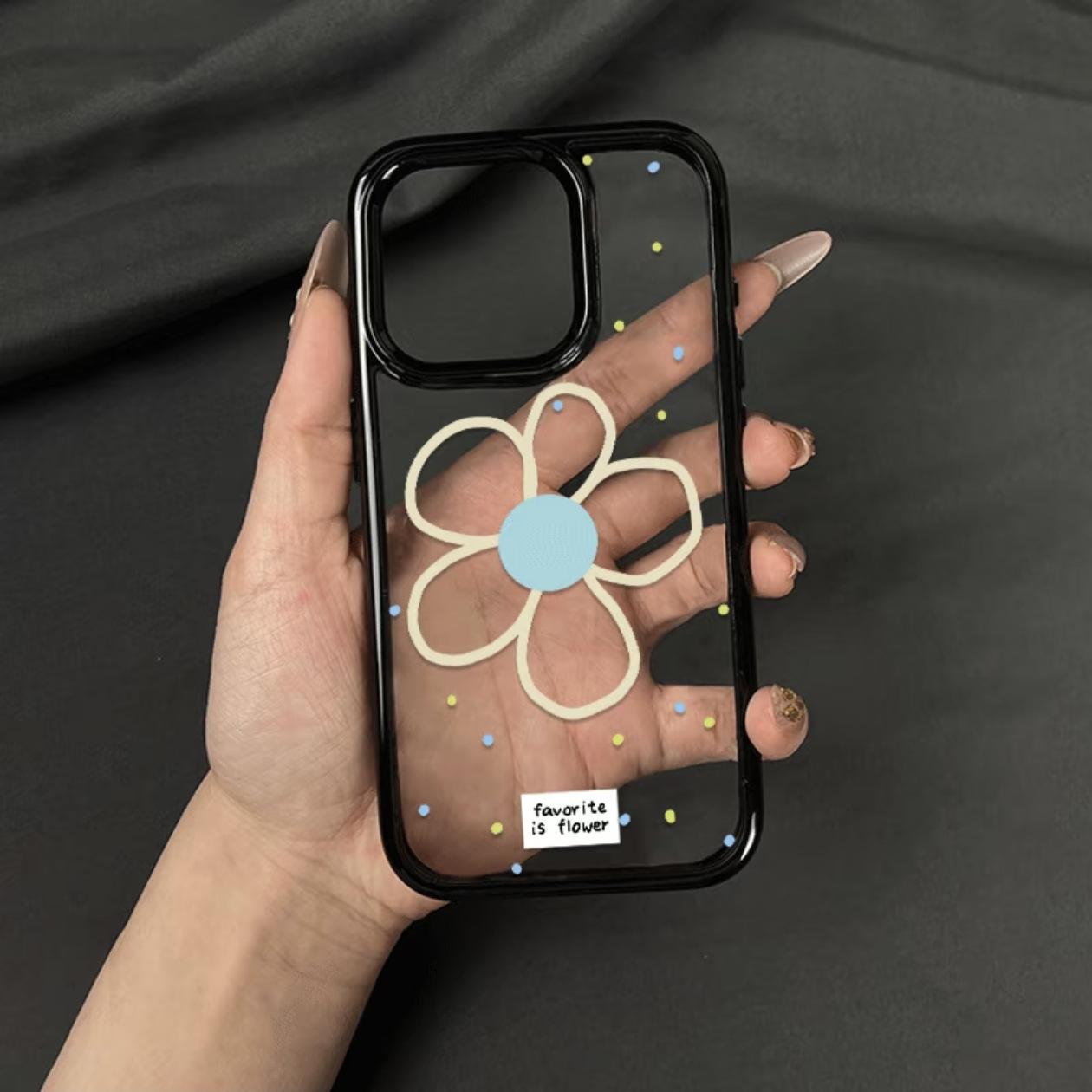 

Yellow line flower for apple 16promax all-inclusive anti-drop mobile phone case simple iPhone protection apple 16e