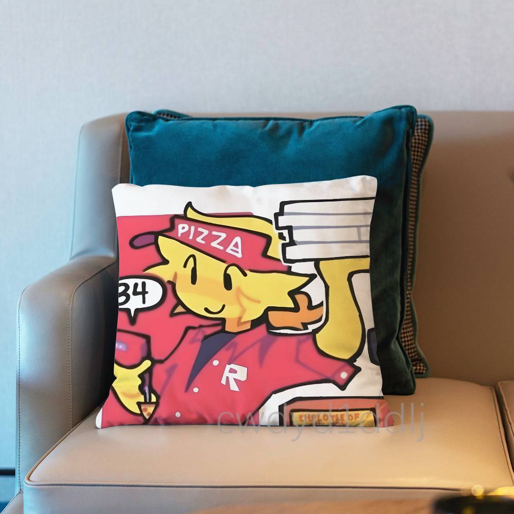 EElliot Anime Pizza Pillowcases Cute Funny Pillow Case For Wedding Party Home Decor Comfy Pillow Cover