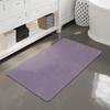 Light Grey Solid Textured Bath Mat Quick Dry Bathroom Rug Matte Plain Minimal Style For Indoor Washroom Foot Rug
