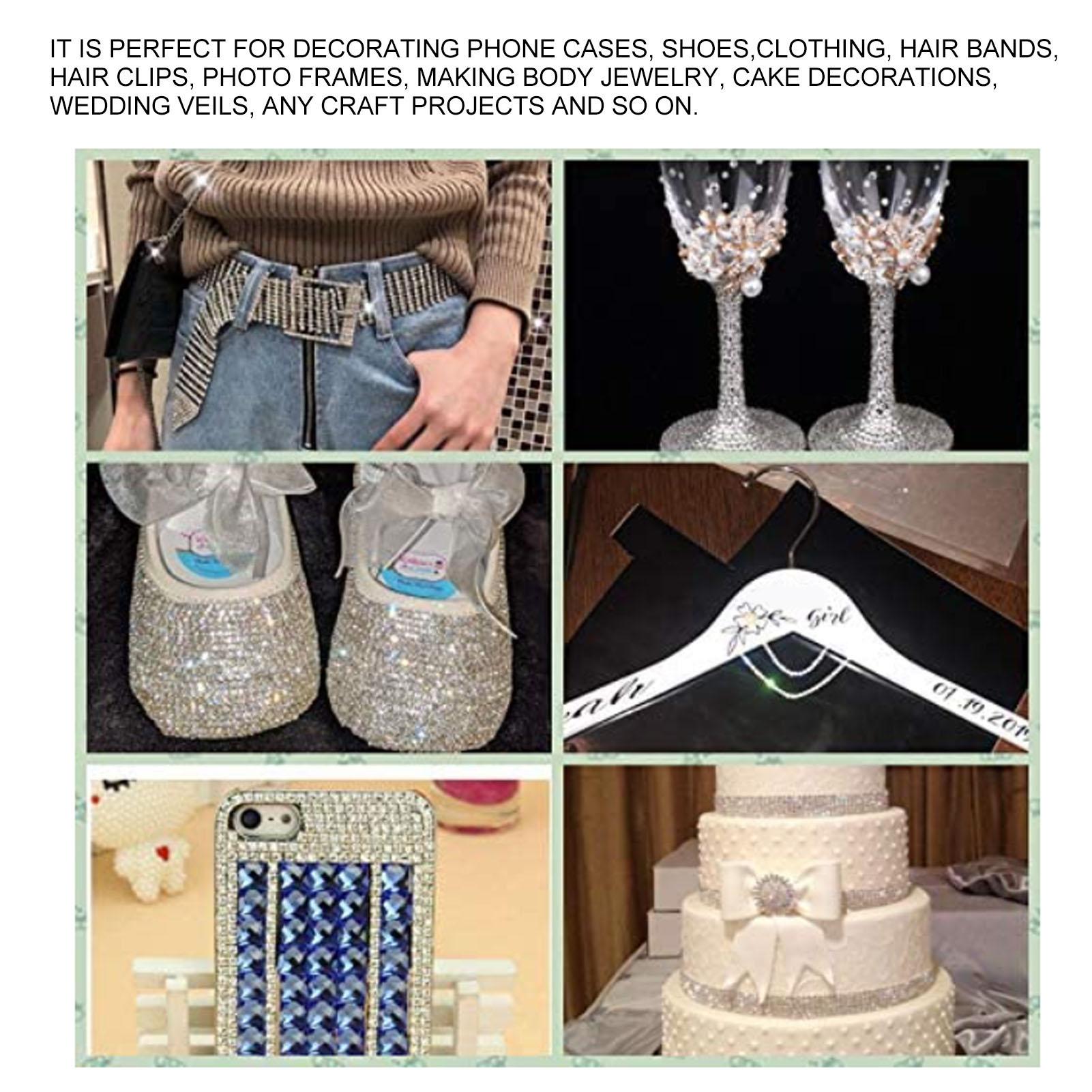 

Rhinestone Claw Chain 3.28ft Length 4mm DIY Cuttable Rhinestone Chain Trim for Decorating Phone Cases Clothing