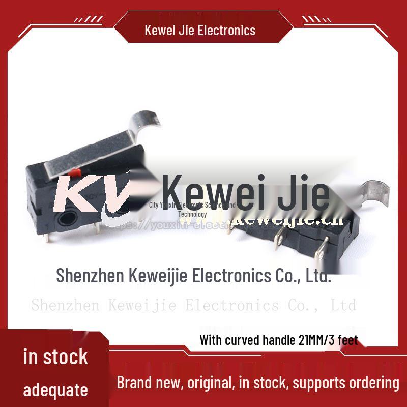 KW12 Microswitch: Copper Contact, 5A, 125/250V, 2/3-Pin, Press-On Stroke Limit Button Switch