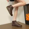 Retro Casual Soft-soled Booties Women's 2025 Autumn and Winter New Wear-resistant Block Heel Non-slip Comfortable Naked Boots