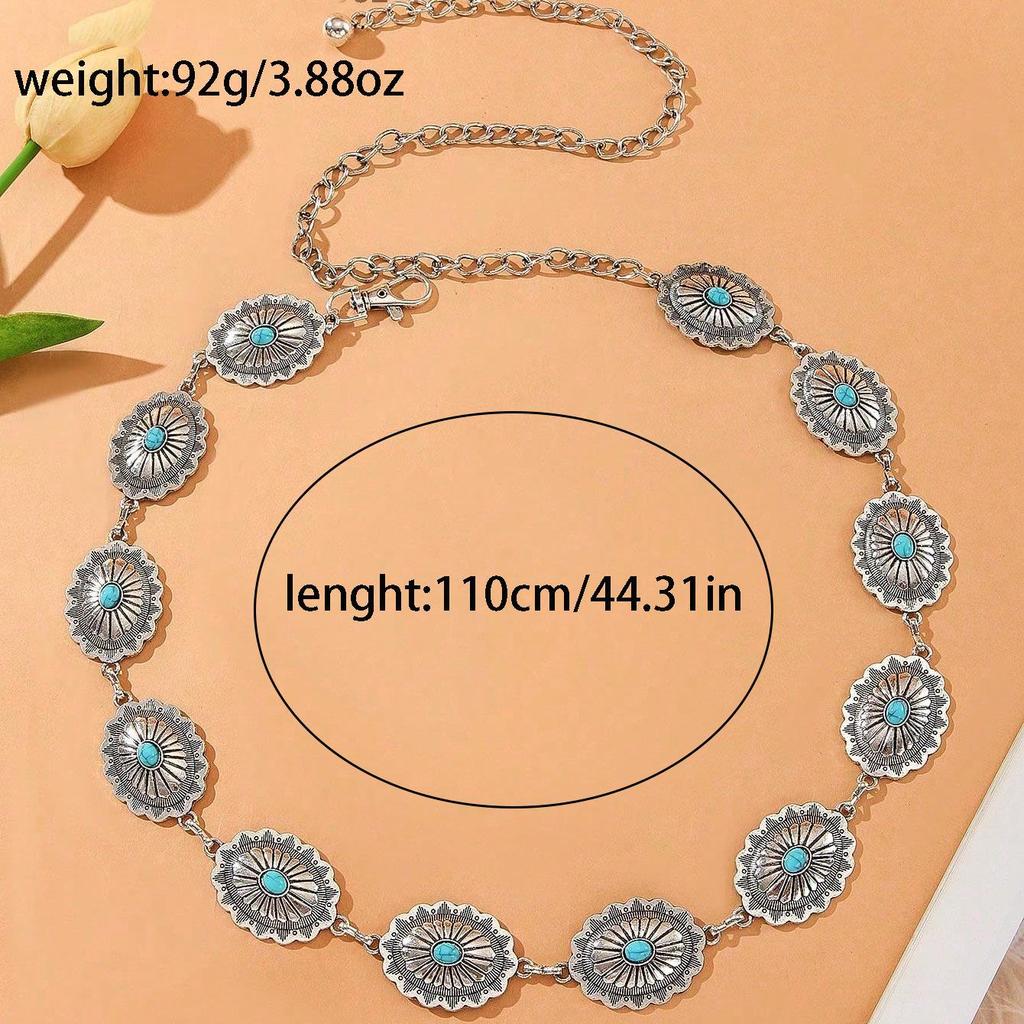 Bohemian Retro Metal Waist Chain for Women - Ethnic Style Body Jewelry