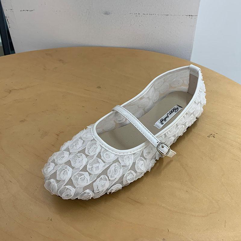 

Модные женские туфли-балетки Мэри Джейн с ремешком на модной пряжке, женская обувь с мелким вырезом, дышащие женские балетки из сетки 35 бежевый