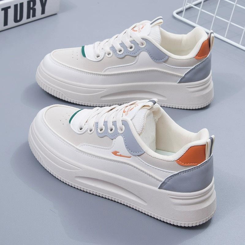 

White shoes women s shoes versatile spring and summer new items board shoes breathable thick soled casual shoes 40 синий