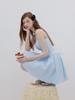 Sinseuden Cotton Candy Strap Mini Dress Sky Blue