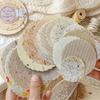 Light Retro Decorative Paper Disks Paper Disc For Journals Gift Packaging Creative Projects Soft Color Palette