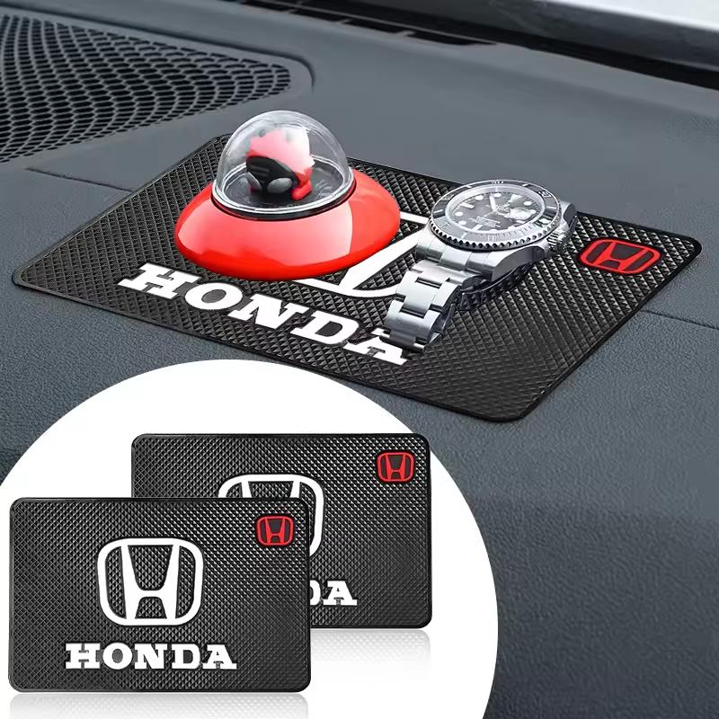 Car Logo Anti Slip Pad Waterproof Phone Glasses Pad Car Accessories for Honda Civic Accord CRV HRV Jazz City Odyssey Jade Vezel
