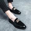 Fashion Italian Fashion Leather Shoes Moccasins For Men Casual Man Pointed Fashion Wedding Black Skin Male Business Formal Shoes