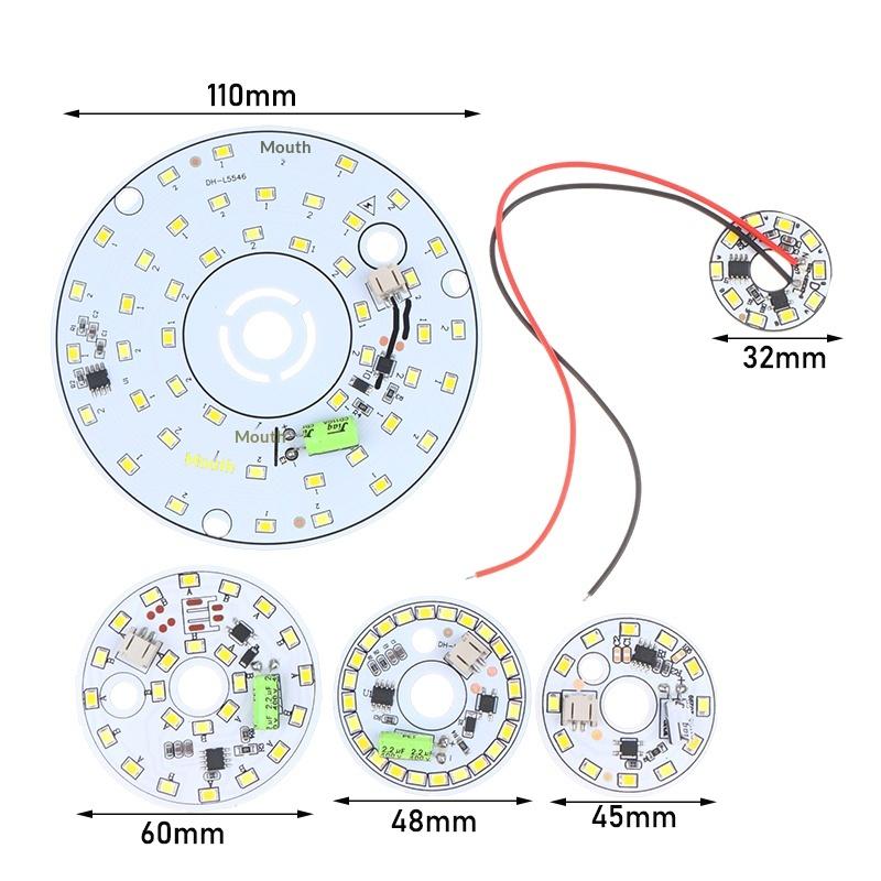 Led Bulb Lamp Chip 3W 5W 6W 7W 12W 220V No Need Driver Diy Tricolor Light Changing For Led Downlight Spotlight Lamp Beads