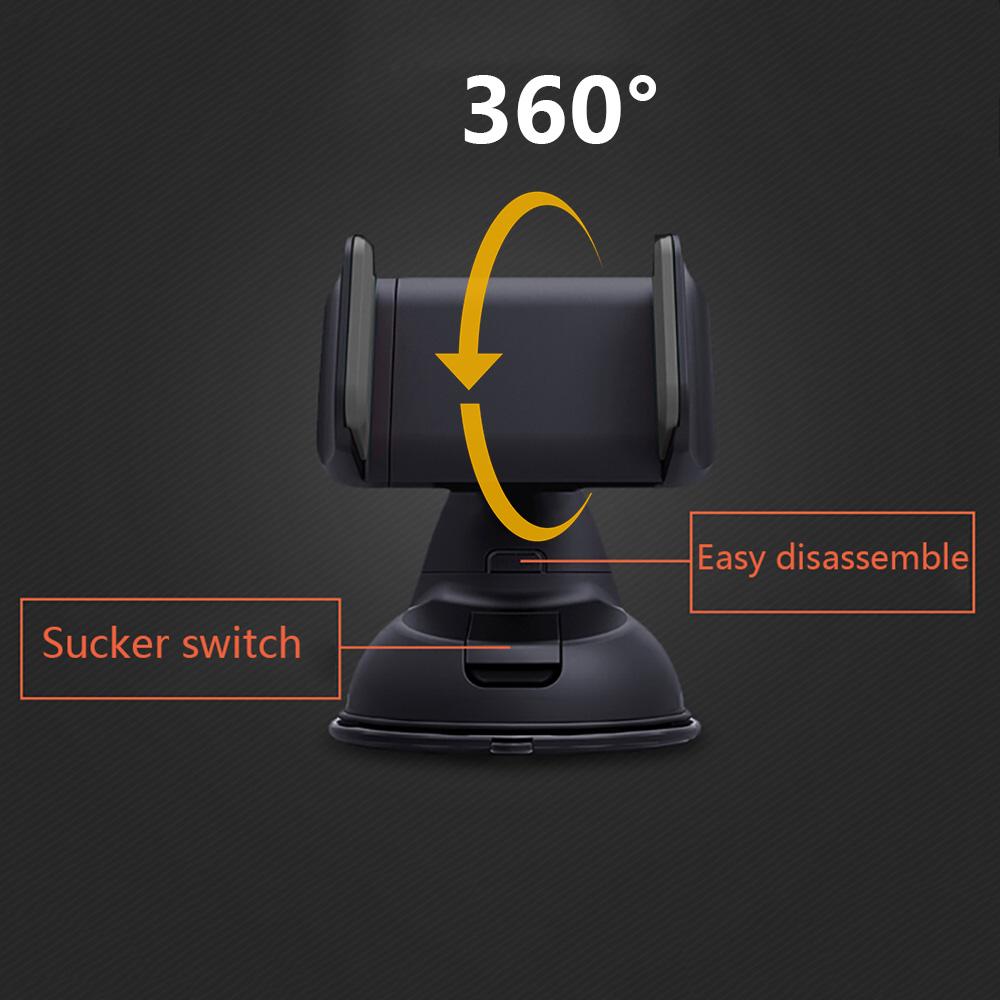 Universal Sucker Car Phone Holder 360° Degree Windshield Car Dashboard Mobile Cell Support Bracket GPS Holder for Smartphones