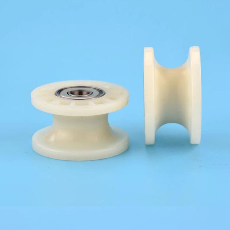 1Pcs Mechanical Pulley Grooved Wheel 608Zz Dual Bearing Rolling Pulley Wheel Round Wheel Roller 8*42*24Mm