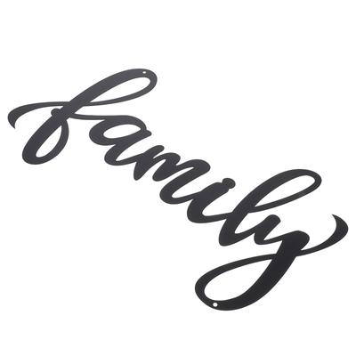 Ornament Decor Iron Letter Pendant Letters Sign Unique Wall Backdrop Craft Metal for Home Black Adornment