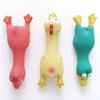 Beliebtes Großhandels-Latex-Quietsche-Hähnchen-Spielzeug für Haustiere Gefüllt mit weicher Baumwolle Ausdrucksstarke und lebendige Farben