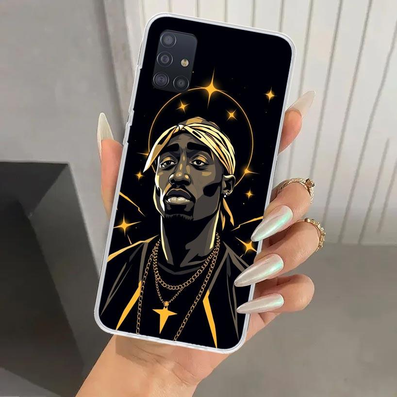 

Rapper 2pac Singer Tupac Phone Case for Samsung Galaxy A52 A32 A22 A12 A02S A50S A30S A10S Note 20 Ultra 10 Plus S10 A31 A20 A71 Samsung A52S 5G