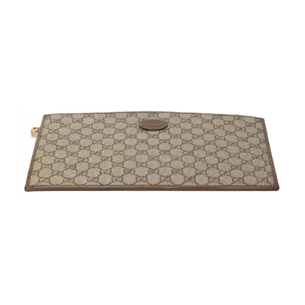 GUCCI Interlocking Canvas Leather Clutch Men's Ebony (Unisex) Clutches 672953 92TCG 8563