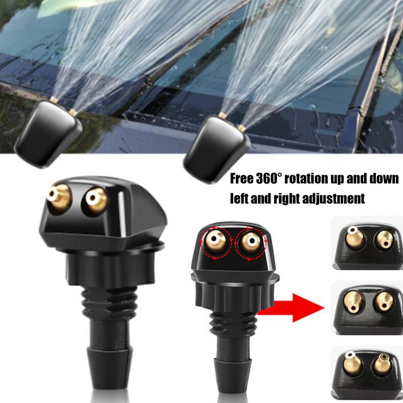 

2Pcs Universal Front Windshield Washer Wiper Nozzle Sprayer Sprinkler Water Spout Outlet For Toyota Car Accessorie belgium