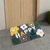 Absorbent Material Bathroom Absorbent Mat Anti-Slip Design Floor Mat Flocking Carpet  Laundry Room