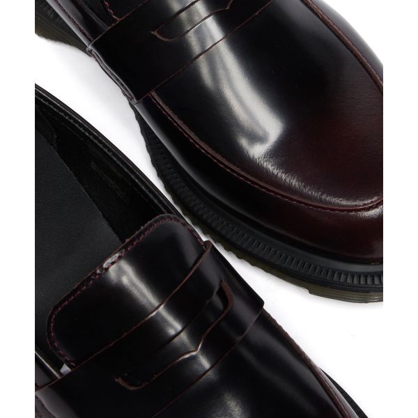 Dr. Martens Temara Leather Vintage Slip-On Loafers Women Loafers Cherry-Red 41360600