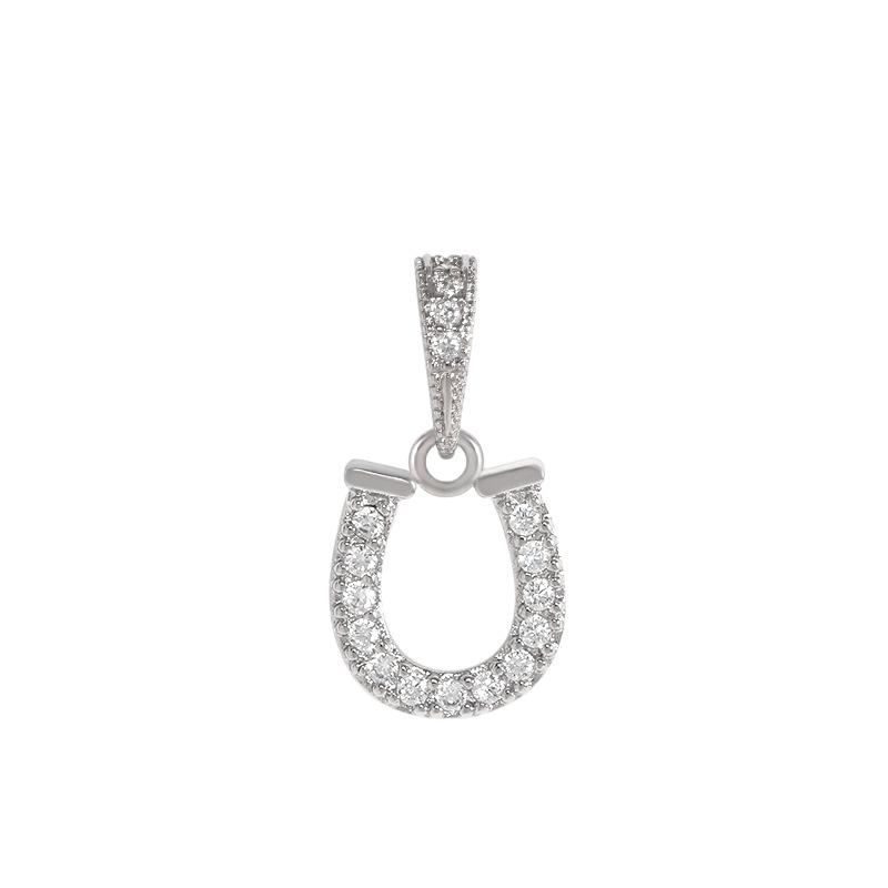 Design Horseshoe Pendant, Simple Style Street Wear Letter U Necklace