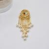 Vintage Devil's Eye Brooch Delicate Imitated Pearl Sparkling Tassel Pin Trendy Exaggerated Water Droplet Brooch Party Favors