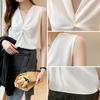 Blouses for Sleeveless Cut and Tank Summer Loose Office Cool To the Cool [SeiunAn] Women, Shirts, Tops, Summer, Chiffon, V-neck, Sewn, Neat, Top,