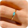 Goldene Geburtssteinringe für Damen Zierlich 14K Gold Plated Baguette CZ Grüner Edelsteinring Personalisierter Schmuck Geschenk zum Geburtstag