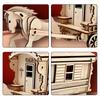 OUZEY DIY Wooden Blocks Antique Horse Carriage Wooden Model, 3D Fairytale Puzzle Kit, Romantic Collectible Gift for Adults