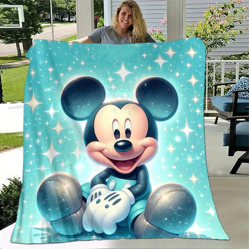 1pc Mickey Printing Blanket - Soft, All-Season Throw for Living Room, Bedroom,Personalized Gift with Adorable Cartoon Design
