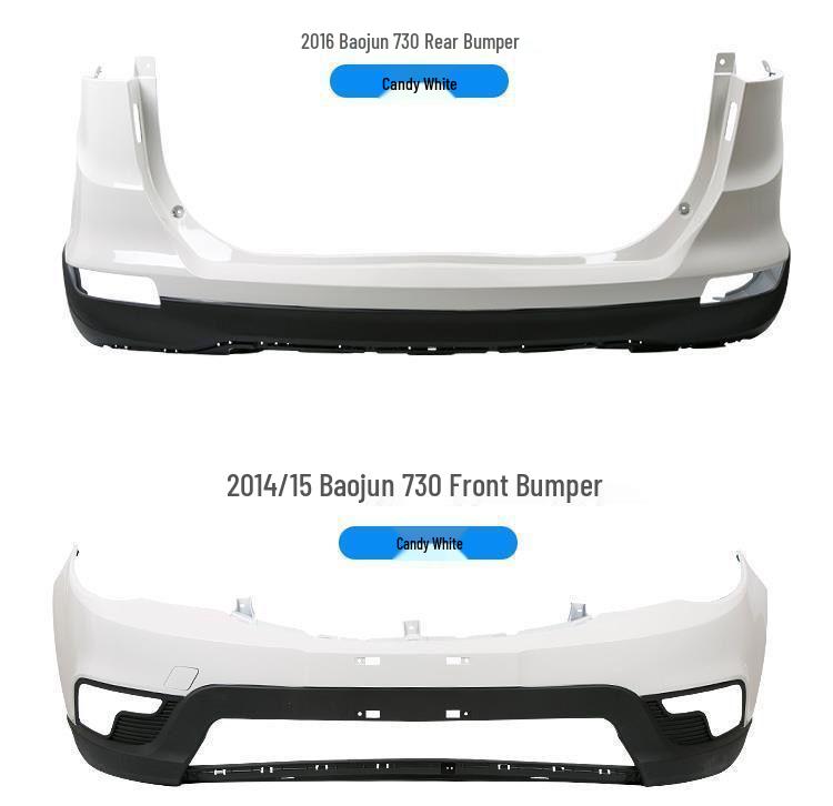 Baojun 730 Front & Rear Bumpers (2014-2016) - Thick Material, High-Temp Paint, Original Quality