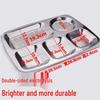 ZISIZ 304 Stainless Steel Divided Meal Tray