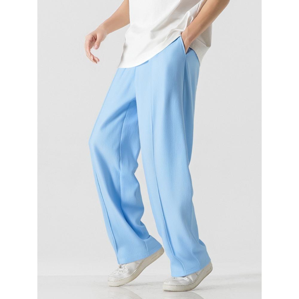 Men's Casual Trousers: Plus Size, Plain, Loose-Fit Straight-Leg Trousers – New Arrival Sports Trousers