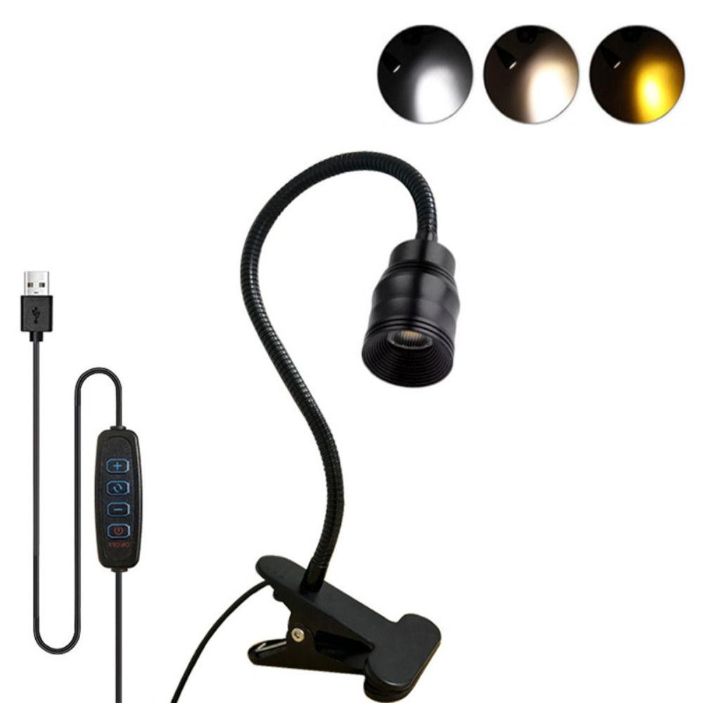 Clip-On USB Clamp Book Light Zoomable Aquarium Lamp Portable Fish Tank Clip Lamp  Book Reading