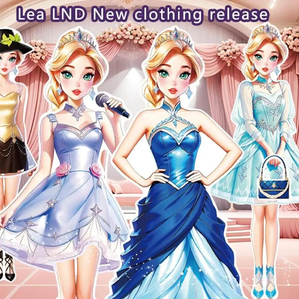 Dress Up Paper Doll Magnets Kreative Prinzessin Dolls Dress Up Paper Puzzles Set | Pretend Princess Magnetisches Spielset für Mädchen