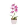 White Flower Pot Artificial Orchid Bonsai Multi-Bloom Plastic Fake Flower  Home Decor