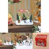 Resin Rotating Seesaw Music Box Snow Scene With Christmas Decor For Holiday Gifts And Ornament Display