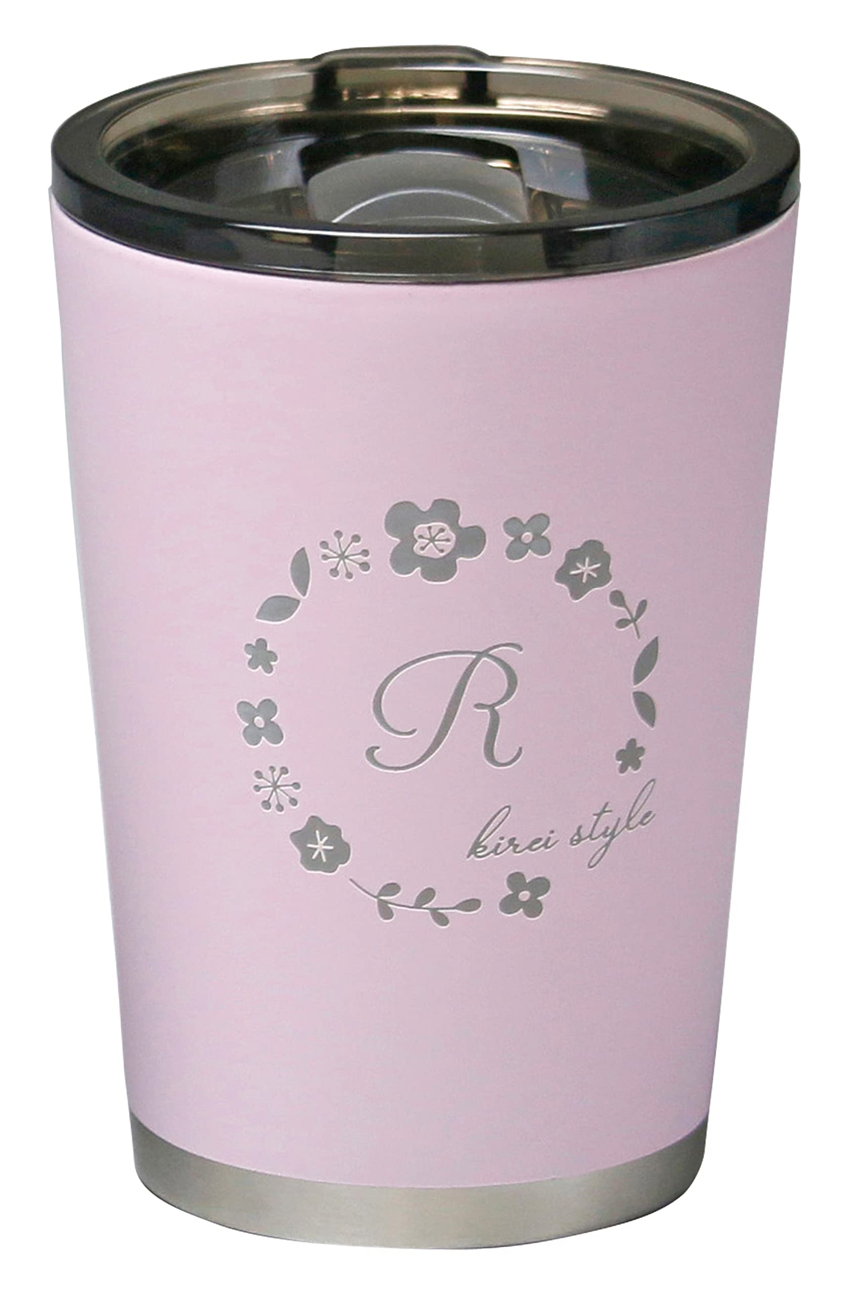 

OGURA Stainless Steel Tumbler, Initial Alphabet, Convenience Store Coffee Cup with Lid, Vacuum Insulated, Insulated, Size R