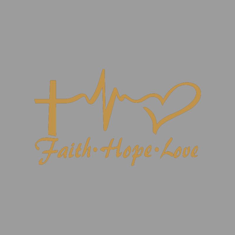 Faith Hope love Let love and hope never die creative&funny stickers for cartoon fans&lover,high quality for car trucks laptops