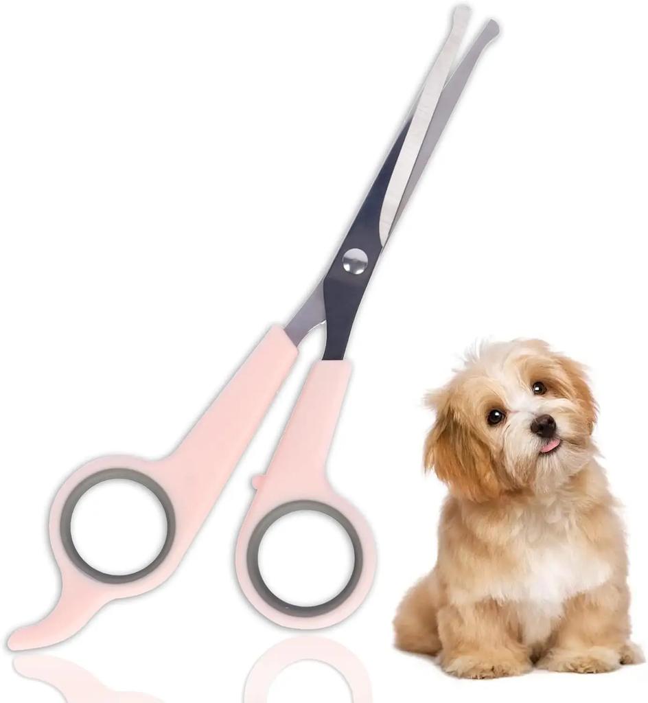 Stainless Steel Scissors Professional Dogs Hair Scissor  with Round Tip Pets Cat Dog Durable Safety Hair Dog Grooming Accessorie