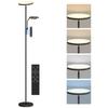LED staande lamp 42W dimbaar 2700K-6500K 4 kleuren continu variëren, 4 scènemodi, afstandsbediening en touchbediening