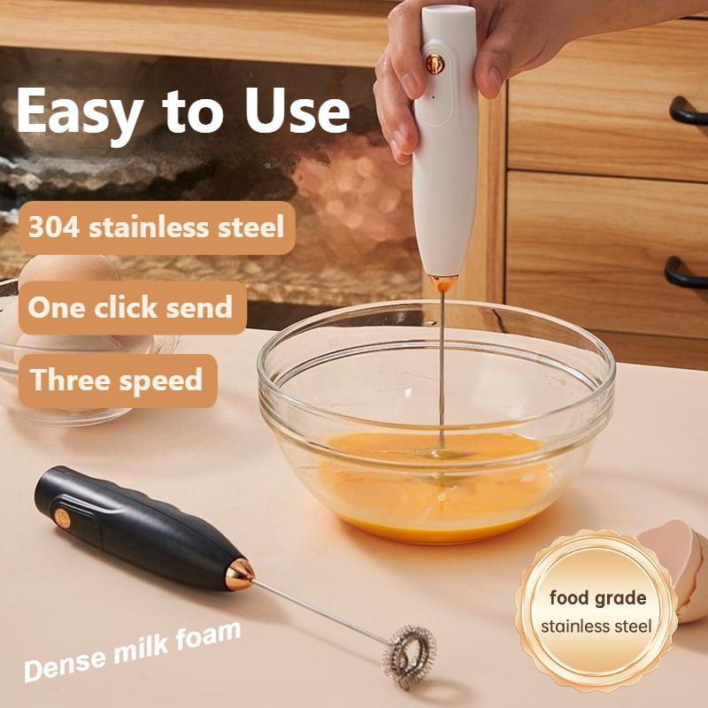 Kabelloser Milchaufschäumer, Handlicher Elektrischer Schneebesen, für Perfekten Cappuccino, Matcha, Hafermilch, Suppe, Eier, Tragbare Küche, Backwerkzeug, Geschenk für Kaffeeliebhaber
