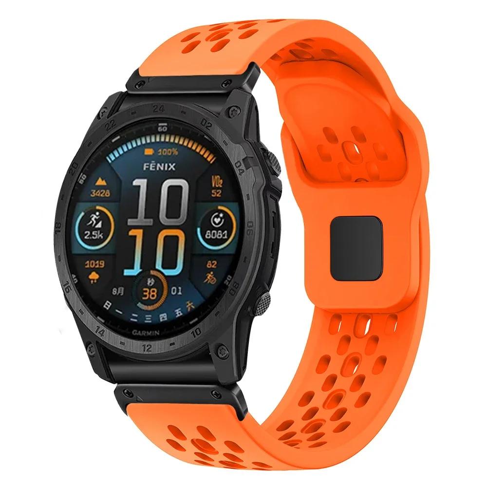 20 22 26mm For Garmin Fenix 8 51mm 7X 7 Pro Fenix 6X 6 5X 5Plus Tactix 7 Quick Fit Sports Silicone Band Forerunner 965 945 Strap