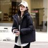 Casual short hooded jacket women's winter new loose small velvet thickened warm cotton-padded coat