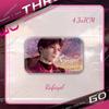 Love and Deepspace Rafayel 4.3x7CM Square Shiny Badge Qiyu Five-Star Card Pinkish-Purple Brooch Pin Fans Collection Deco Gift