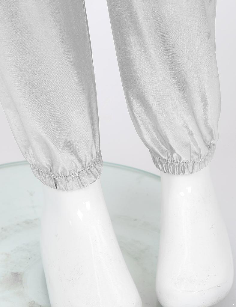 Kinder Mädchen Shiny Metallic Dance Hosen Elastische Hohe Taille Hip Hop Hosen Streetwear Dancewear