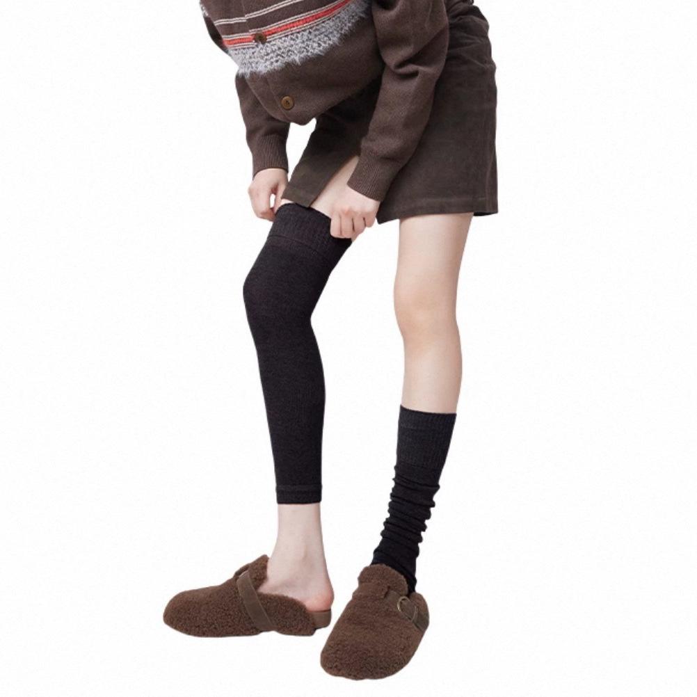 

Knee Socks Cover Women S Winter Stockings Cover Non-Slip Warm Sheath Extended Knee Socks Wool Calf Socks Non-Slip One size fits all чорний