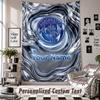 Custom Tapestry Wall Hanging, Manchester City Personalized Name Text Home Wall Decor