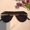 New Fashion Oversized One Piece Sunglasses Women Brand Designer Vintage Rivet Square Sun Glasses Men Driving Mirror Shades