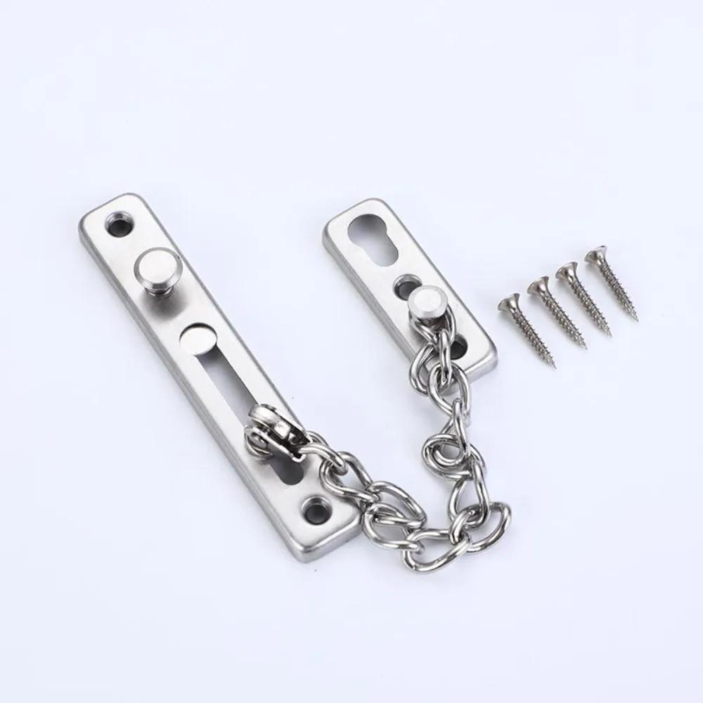 Stainless Steel Key Anti-theft Chain for Hotel Room Door Thickened Stainless Steel Key Anti-theft Chain Sliding Reverse Chain