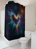 Galactic Heart Shower Curtain - Waterproof, Mildew-Resistant, Machine Washable For Cosmic Bathroom Decor